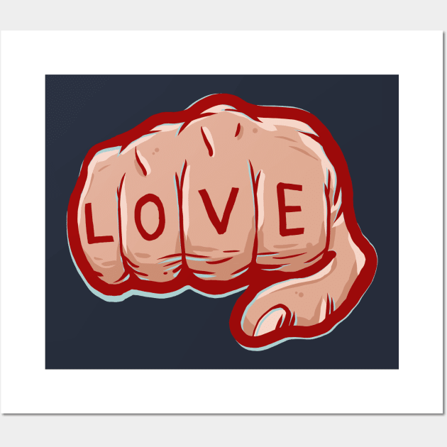 Fist of Love Wall Art by bigbadrobot